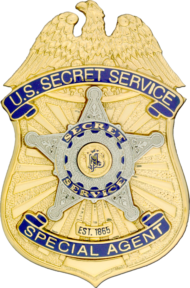 Secret Service Badge By U.S.S.S. - http://www.secretservice.gov/images/about/history/badges/SA-Badge-04.png, Public Domain, https://commons.wikimedia.org/w/index.php?curid=48243473