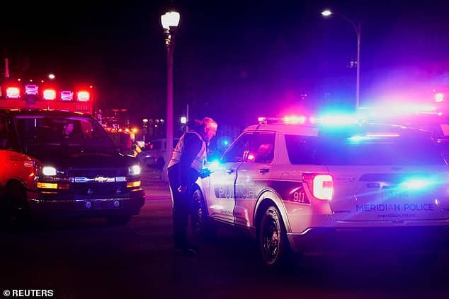 Paramedics respond to a shooting at Michigan State University in East Lansing